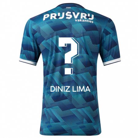 Kandiny Homme Maillot Lucas Diniz Lima #0 Bleu Tenues Extérieur 2023/24 T-Shirt