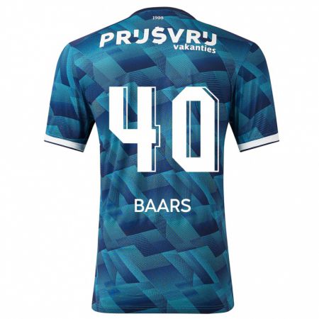 Kandiny Homme Maillot Guus Baars #40 Bleu Tenues Extérieur 2023/24 T-Shirt
