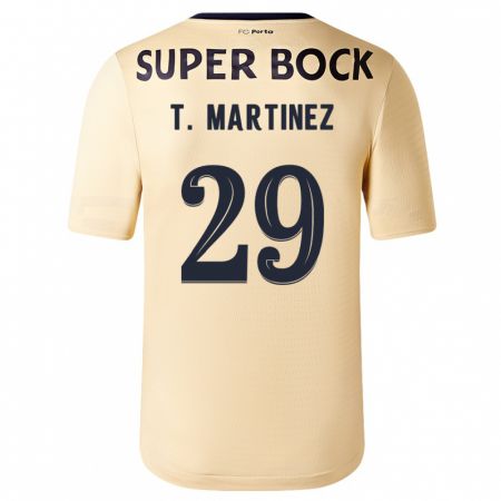 Kandiny Homme Maillot Toni Martínez #29 Beige-Doré Tenues Extérieur 2023/24 T-Shirt