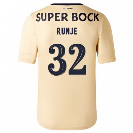 Kandiny Homme Maillot Roko Runje #32 Beige-Doré Tenues Extérieur 2023/24 T-Shirt