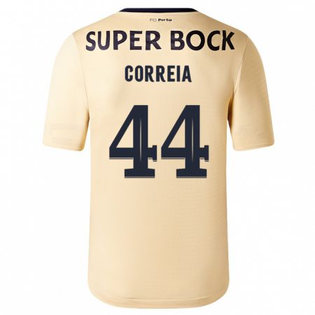 Kandiny Homme Maillot Romain Correia #44 Beige-Doré Tenues Extérieur 2023/24 T-Shirt