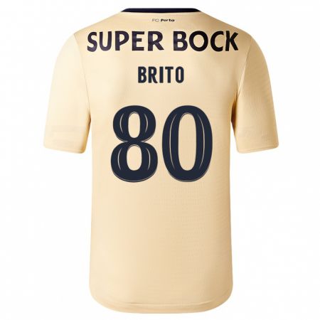 Kandiny Homme Maillot Luan Brito #80 Beige-Doré Tenues Extérieur 2023/24 T-Shirt