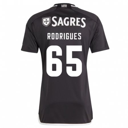 Kandiny Homme Maillot Rafael Rodrigues #65 Noir Tenues Extérieur 2023/24 T-Shirt