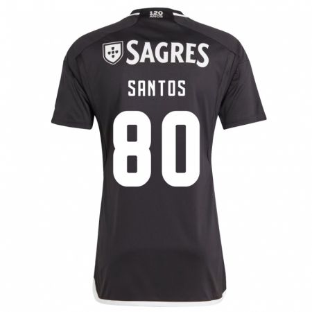 Kandiny Homme Maillot Pedro Santos #80 Noir Tenues Extérieur 2023/24 T-Shirt