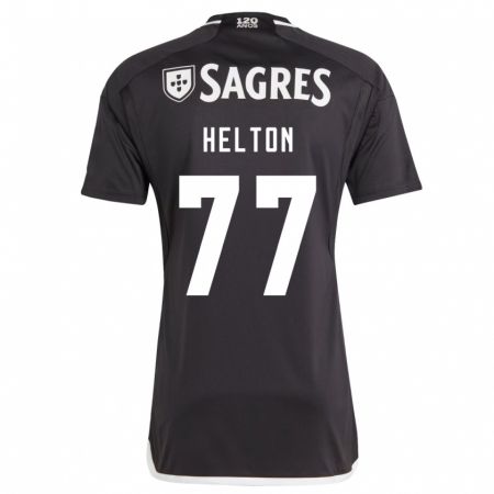 Kandiny Homme Maillot Helton Leite #77 Noir Tenues Extérieur 2023/24 T-Shirt