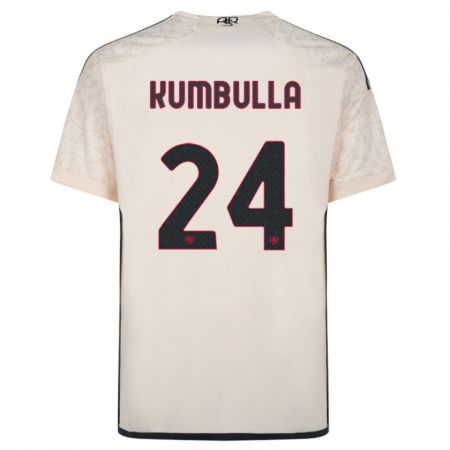Kandiny Homme Maillot Marash Kumbulla #24 Blanc Cassé Tenues Extérieur 2023/24 T-Shirt