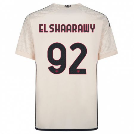 Kandiny Homme Maillot Stephan El Shaarawy #92 Blanc Cassé Tenues Extérieur 2023/24 T-Shirt