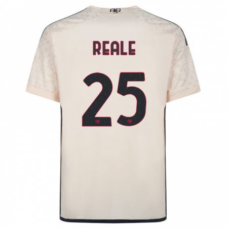 Kandiny Homme Maillot Filippo Reale #25 Blanc Cassé Tenues Extérieur 2023/24 T-Shirt