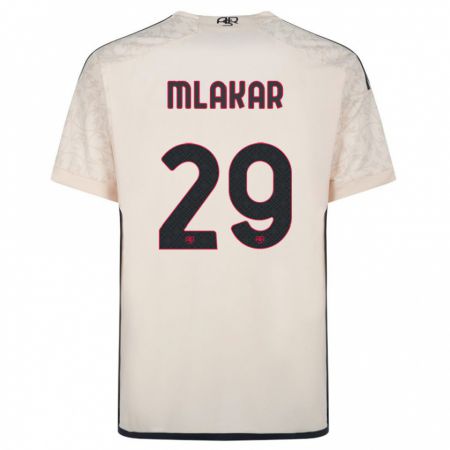 Kandiny Homme Maillot Luka Mlakar #29 Blanc Cassé Tenues Extérieur 2023/24 T-Shirt