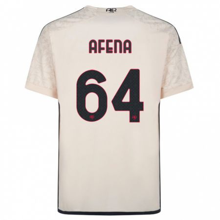 Kandiny Homme Maillot Felix Afena-Gyan #64 Blanc Cassé Tenues Extérieur 2023/24 T-Shirt
