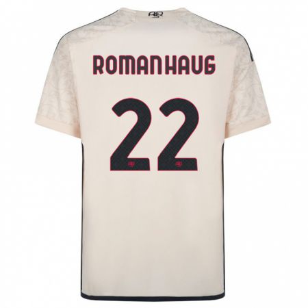Kandiny Homme Maillot Sophie Roman Haug #22 Blanc Cassé Tenues Extérieur 2023/24 T-Shirt