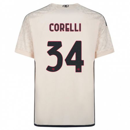 Kandiny Homme Maillot Alice Corelli #34 Blanc Cassé Tenues Extérieur 2023/24 T-Shirt