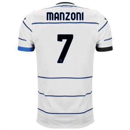 Kandiny Homme Maillot Alberto Manzoni #7 Blanc Tenues Extérieur 2023/24 T-Shirt
