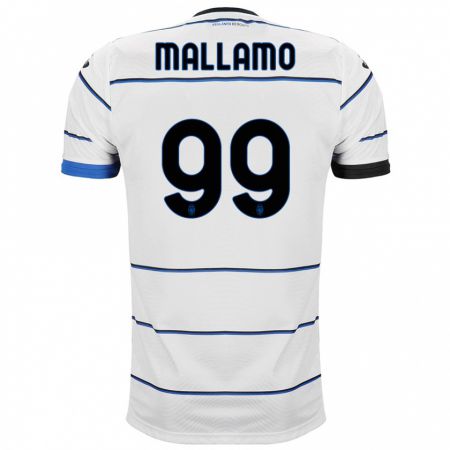 Kandiny Homme Maillot Alessandro Mallamo #99 Blanc Tenues Extérieur 2023/24 T-Shirt