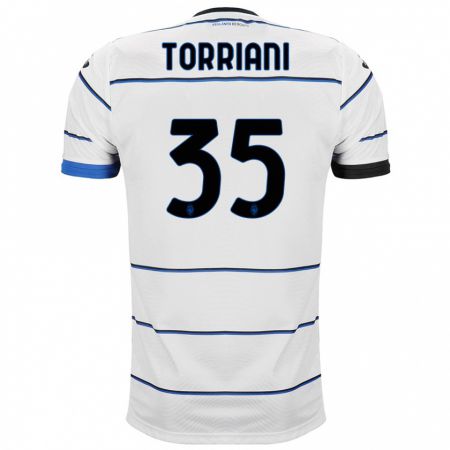 Kandiny Homme Maillot Andrea Torriani #35 Blanc Tenues Extérieur 2023/24 T-Shirt