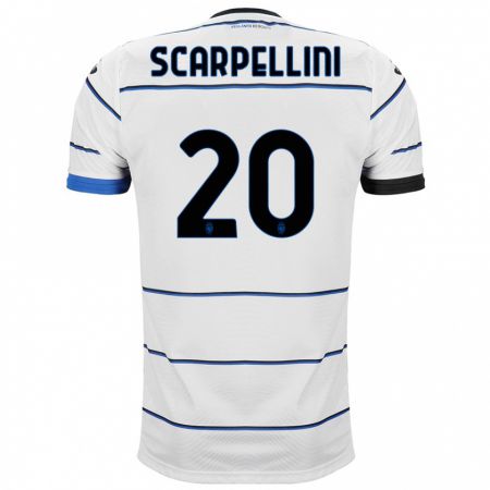 Kandiny Homme Maillot Andrea Scarpellini #20 Blanc Tenues Extérieur 2023/24 T-Shirt