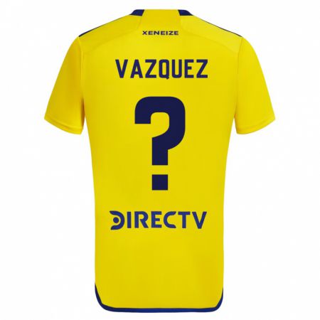 Kandiny Homme Maillot Luis Vázquez #0 Jaune Tenues Extérieur 2023/24 T-Shirt