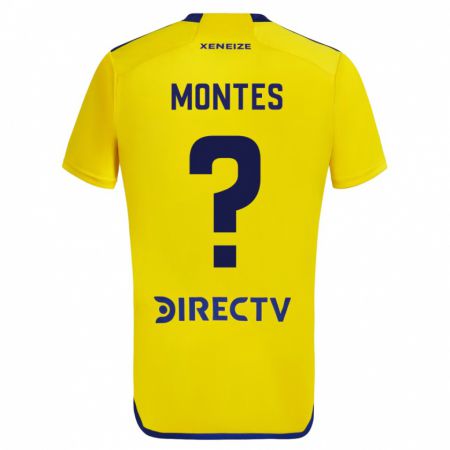 Kandiny Homme Maillot Rodrigo Montes #0 Jaune Tenues Extérieur 2023/24 T-Shirt
