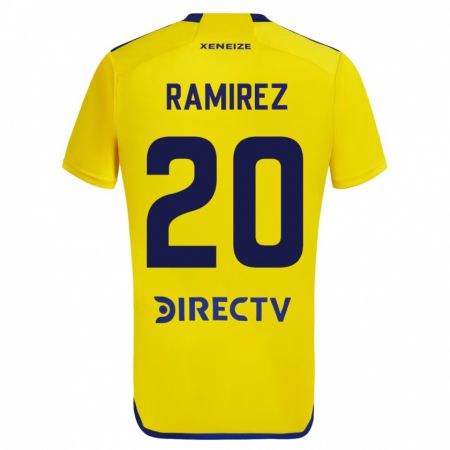 Kandiny Homme Maillot Juan Ramírez #20 Jaune Tenues Extérieur 2023/24 T-Shirt