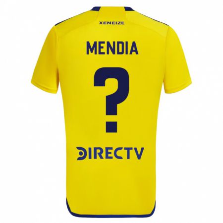 Kandiny Homme Maillot Mateo Mendia #0 Jaune Tenues Extérieur 2023/24 T-Shirt