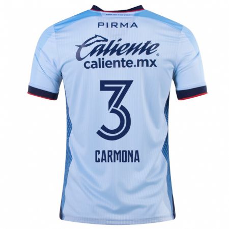 Kandiny Homme Maillot Edith Carmona #3 Bleu Ciel Tenues Extérieur 2023/24 T-Shirt
