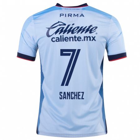 Kandiny Homme Maillot Andrea Sanchez #7 Bleu Ciel Tenues Extérieur 2023/24 T-Shirt