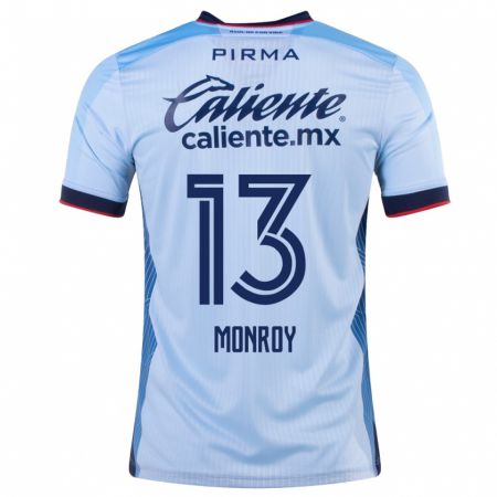 Kandiny Homme Maillot Daniela Monroy #13 Bleu Ciel Tenues Extérieur 2023/24 T-Shirt