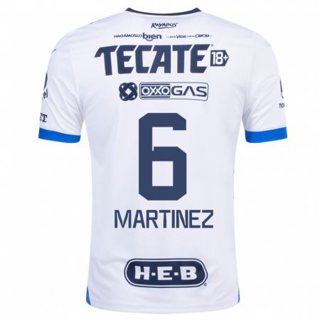 Kandiny Homme Maillot Alejandra Martinez #6 Blanc Tenues Extérieur 2023/24 T-Shirt