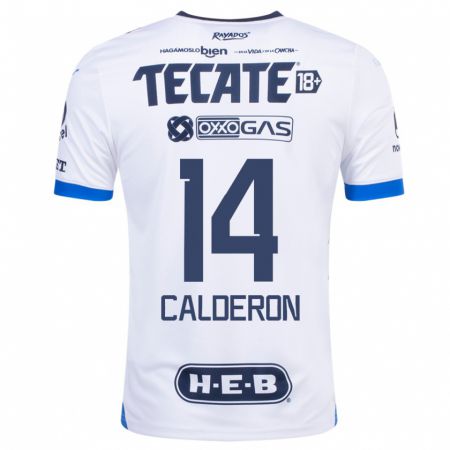 Kandiny Homme Maillot Alejandra Calderon #14 Blanc Tenues Extérieur 2023/24 T-Shirt