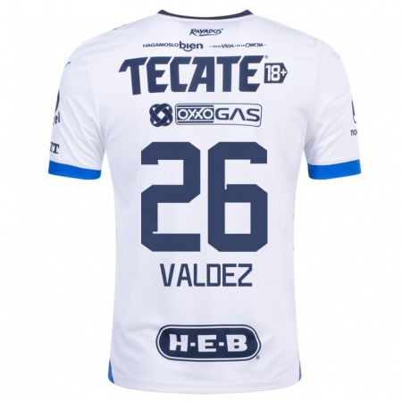 Kandiny Homme Maillot Valeria Valdez #26 Blanc Tenues Extérieur 2023/24 T-Shirt