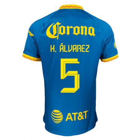 Kandiny Homme Maillot Kevin Álvarez #5 Bleu Tenues Extérieur 2023/24 T-Shirt