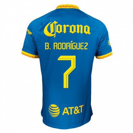 Kandiny Homme Maillot Brian Rodríguez #7 Bleu Tenues Extérieur 2023/24 T-Shirt