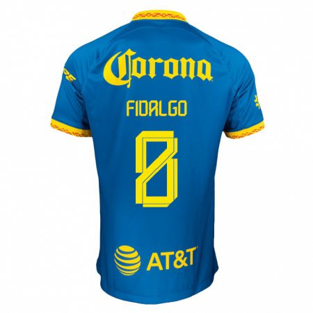 Kandiny Homme Maillot Álvaro Fidalgo #8 Bleu Tenues Extérieur 2023/24 T-Shirt