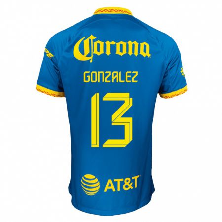 Kandiny Homme Maillot Eva Gonzalez #13 Bleu Tenues Extérieur 2023/24 T-Shirt