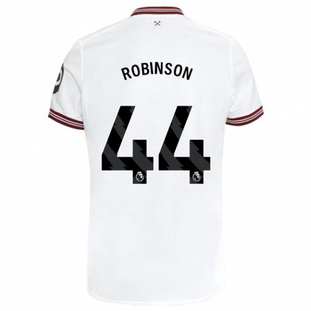 Kandiny Femme Maillot Junior Robinson #44 Blanc Tenues Extérieur 2023/24 T-Shirt