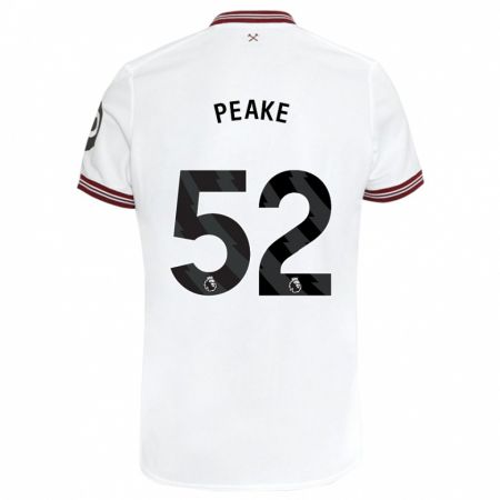 Kandiny Femme Maillot Lennon Peake #52 Blanc Tenues Extérieur 2023/24 T-Shirt