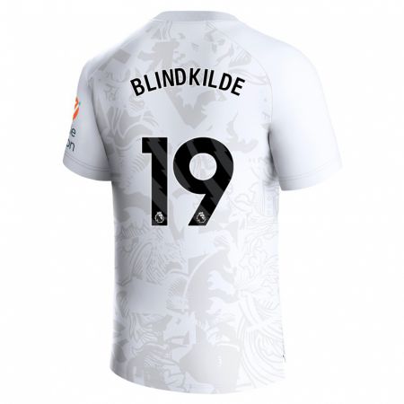 Kandiny Femme Maillot Laura Blindkilde #19 Blanc Tenues Extérieur 2023/24 T-Shirt