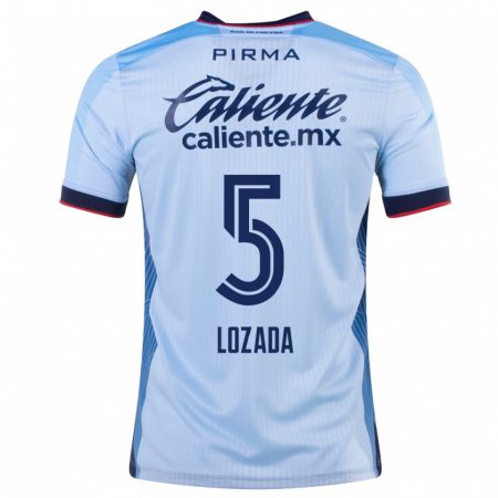 Kandiny Femme Maillot Ana Lozada #5 Bleu Ciel Tenues Extérieur 2023/24 T-Shirt