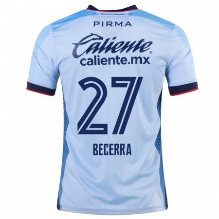 Kandiny Femme Maillot Ana Becerra #27 Bleu Ciel Tenues Extérieur 2023/24 T-Shirt