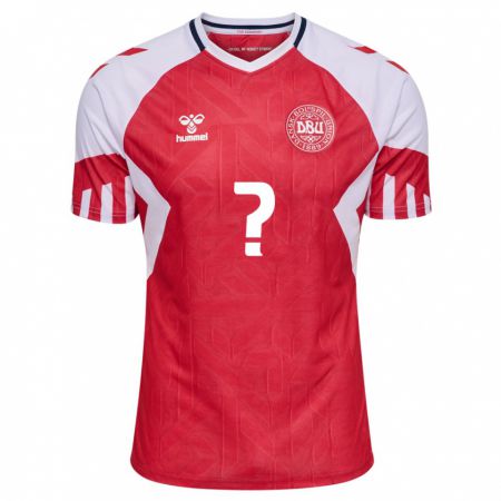 Kandiny Enfant Maillot Danemark Lucas Bryde #0 Rouge Tenues Domicile 24-26 T-Shirt