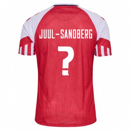 Kandiny Enfant Maillot Danemark Nikolaj Juul-Sandberg #0 Rouge Tenues Domicile 24-26 T-Shirt