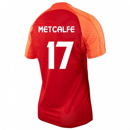 Kandiny Enfant Maillot Canada Patrick Metcalfe #17 Orange Tenues Domicile 24-26 T-Shirt