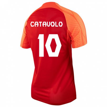Kandiny Enfant Maillot Canada Matthew Catavolo #10 Orange Tenues Domicile 24-26 T-Shirt