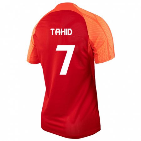 Kandiny Enfant Maillot Canada Taryck Tahid #7 Orange Tenues Domicile 24-26 T-Shirt
