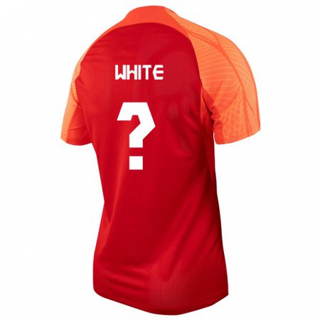 Kandiny Enfant Maillot Canada Eric White #0 Orange Tenues Domicile 24-26 T-Shirt