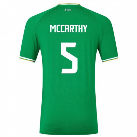 Kandiny Enfant Maillot Irlande Taylor Mccarthy #5 Vert Tenues Domicile 24-26 T-Shirt