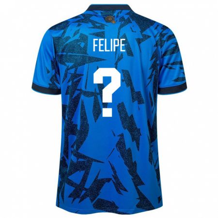 Kandiny Enfant Maillot Salvador Felipe Rodríguez #0 Bleu Tenues Domicile 24-26 T-Shirt