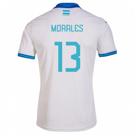 Kandiny Enfant Maillot Honduras Maikol Morales #13 Blanc Tenues Domicile 24-26 T-Shirt