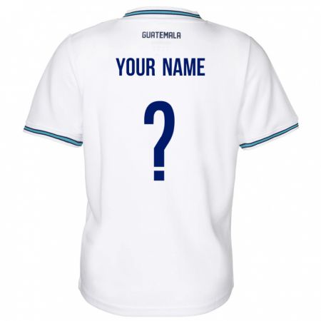 Kandiny Enfant Maillot Guatemala Votre Nom #0 Blanc Tenues Domicile 24-26 T-Shirt