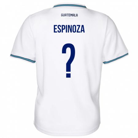 Kandiny Enfant Maillot Guatemala José Espinoza #0 Blanc Tenues Domicile 24-26 T-Shirt